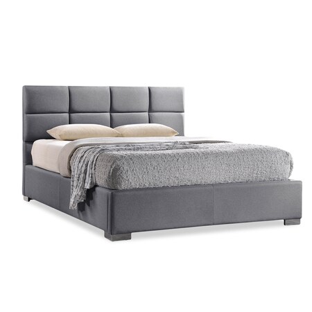 Baxton Studio Sophie Modern Grey Upholstered Queen Size Platform Bed 120-6683